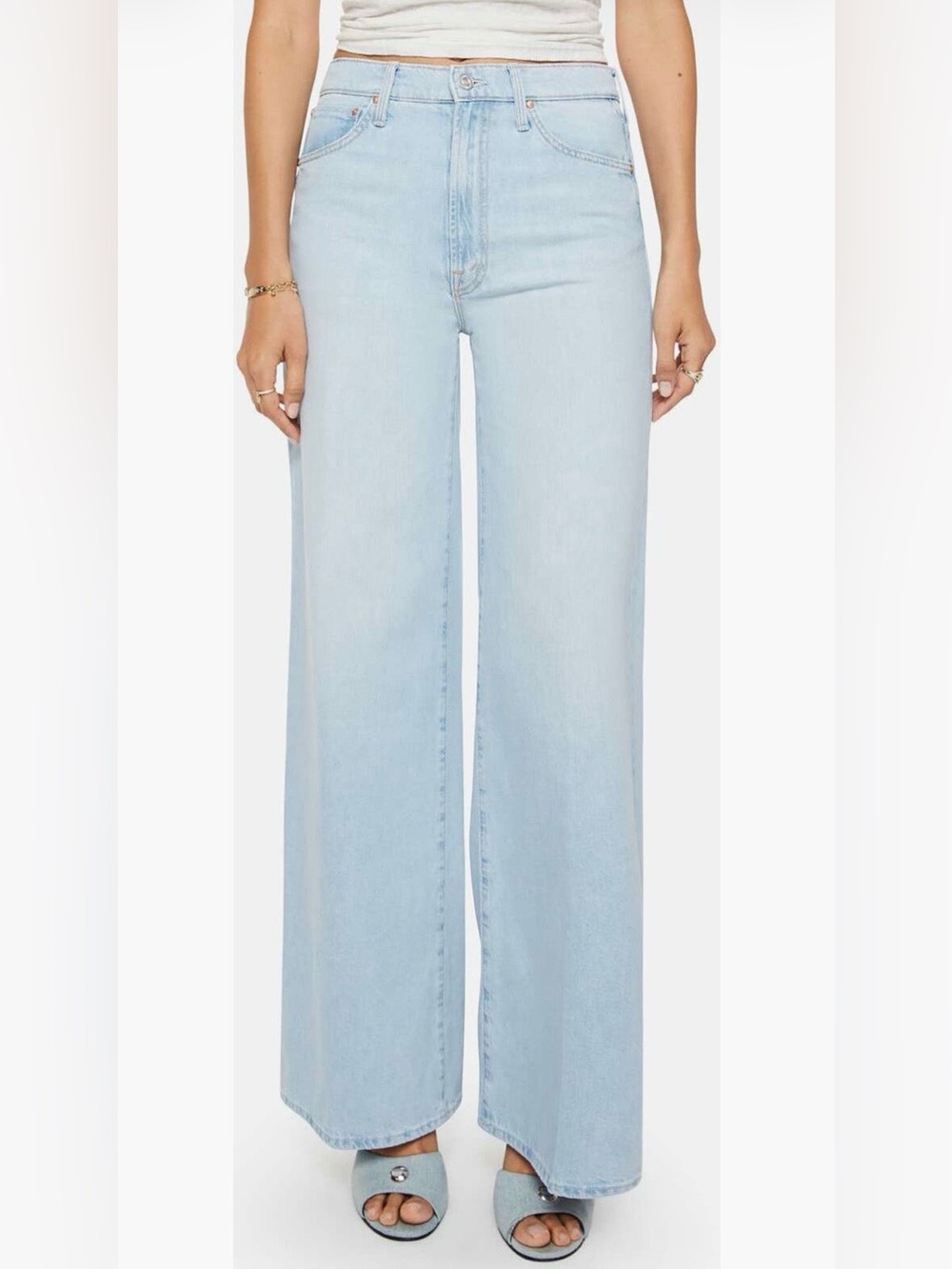 NWOT-MOTHER The Ditcher Roller Zip Skimp Shaken Not Stirred Jeans Size 27
